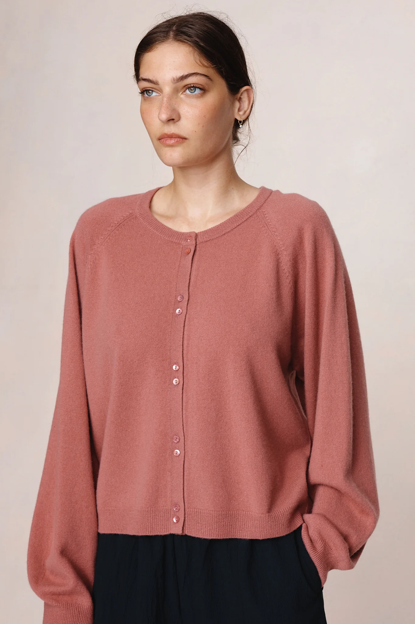 BABETTE CARDIGAN - ROSEWOOD