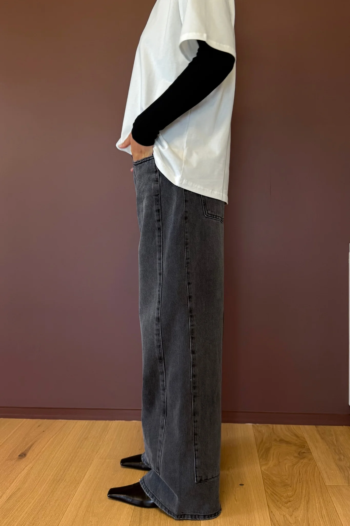 BORDER JEAN - FADED BLACK - Image 5