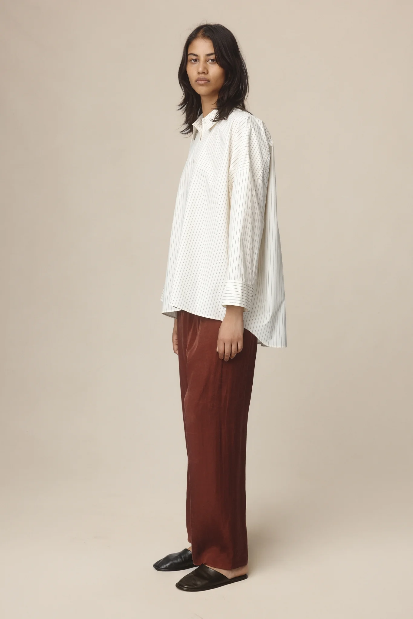 EDIE SHIRT - IVORY / BLACK STRIPE - Image 3