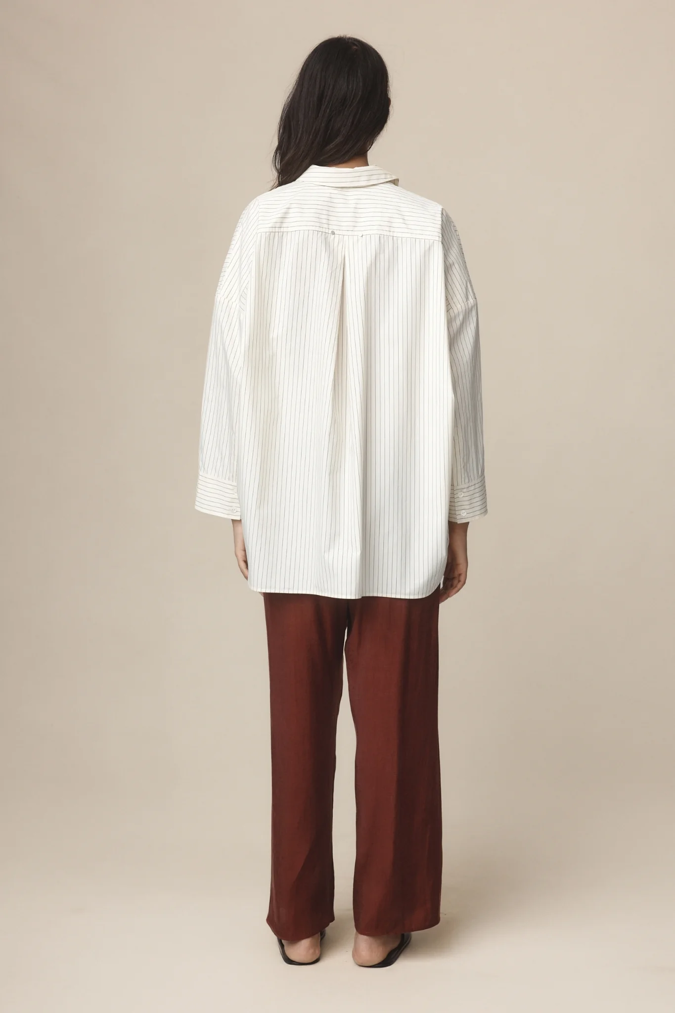 EDIE SHIRT - IVORY / BLACK STRIPE - Image 4