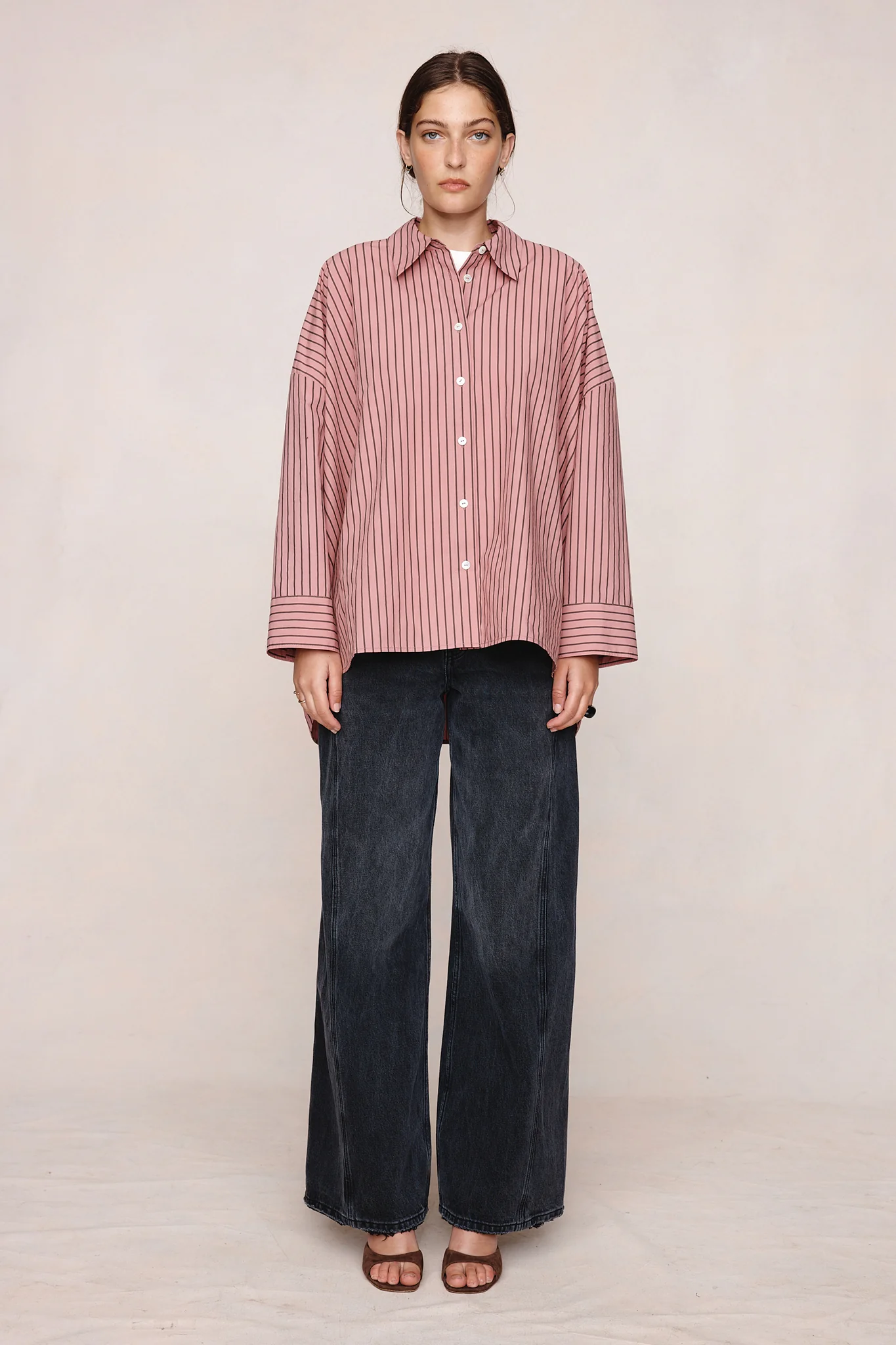 EDIE SHIRT - ROSEWOOD STRIPE - Image 2