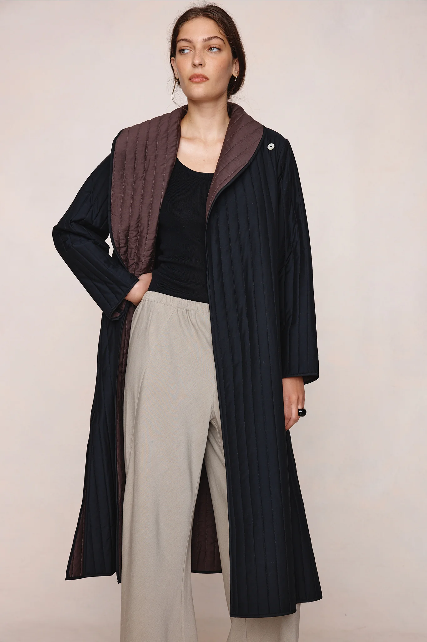 ELI COAT - BLACK / TAPENADE - Image 6