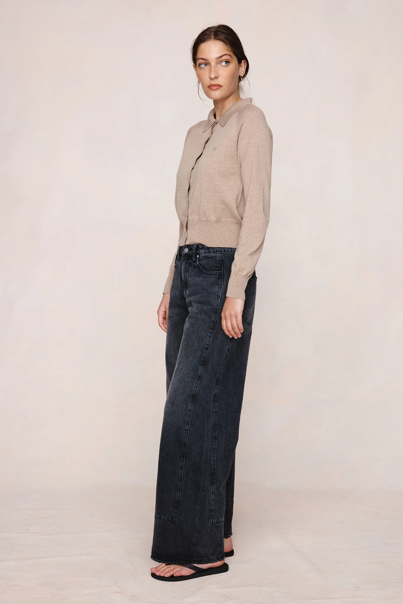 FOUNDATIONS CARDIGAN - OATMEAL - Image 4