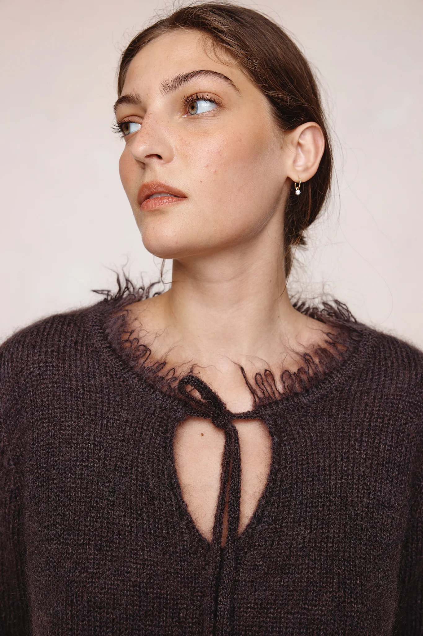 FRAYED GABRIELLE JUMPER - TAPENADE - Image 6