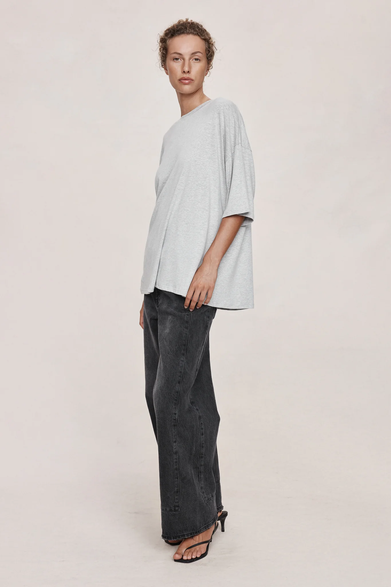 HELE TEE - GREY MARLE - Image 4