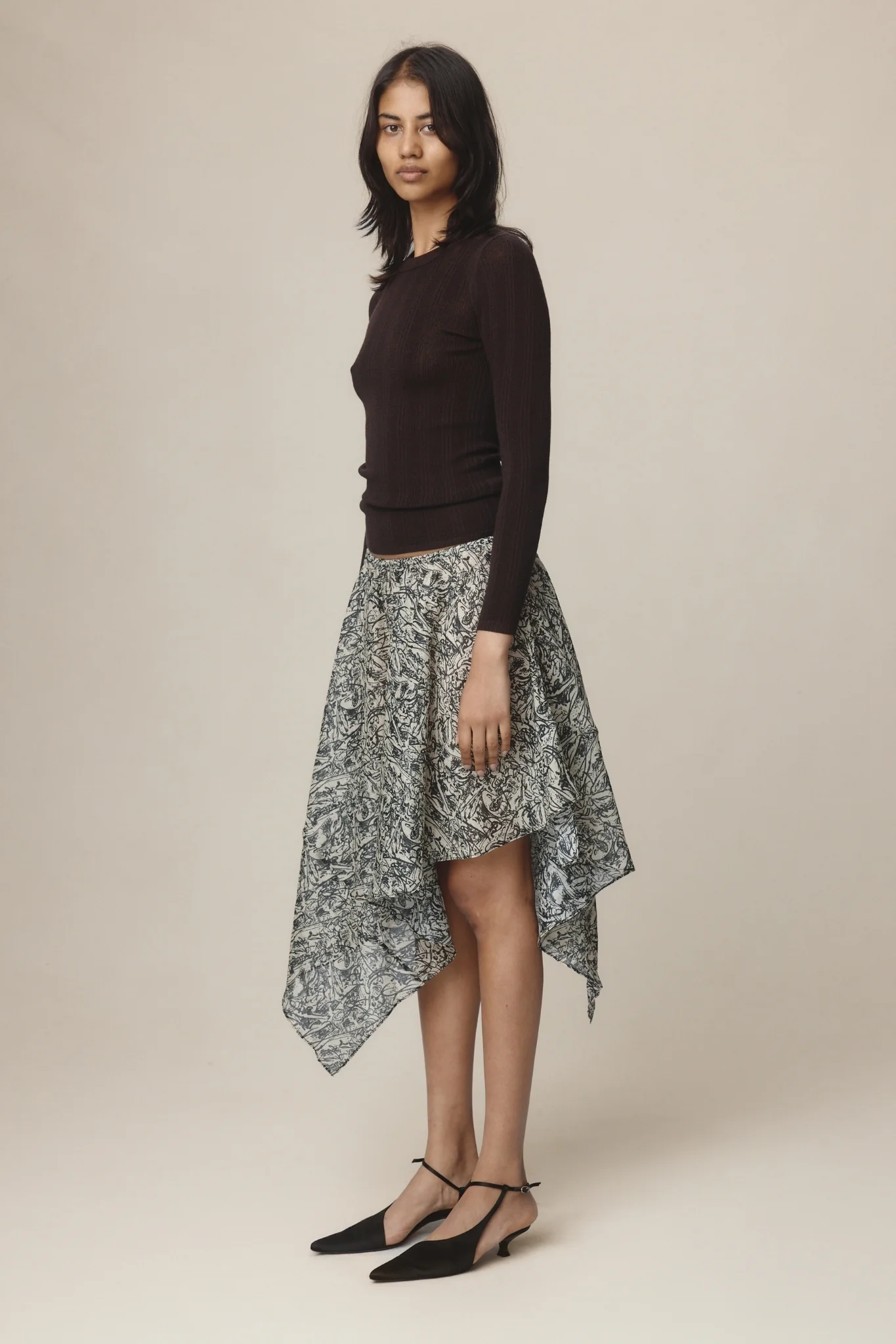 INEZ SKIRT - ECHO PRINT - Image 3