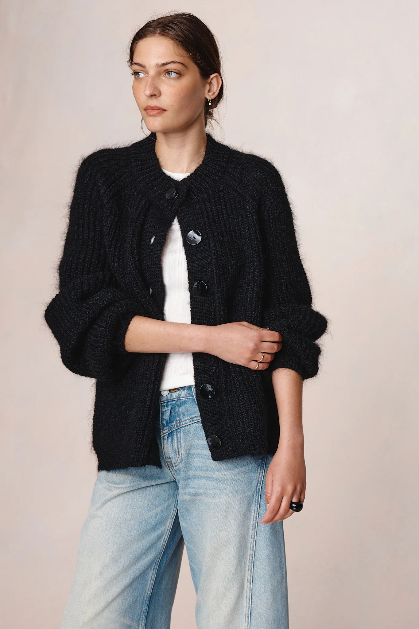 JASPER CARDIGAN - BLACK - Image 3