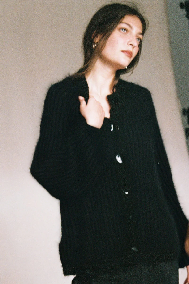 JASPER CARDIGAN - BLACK - Image 8