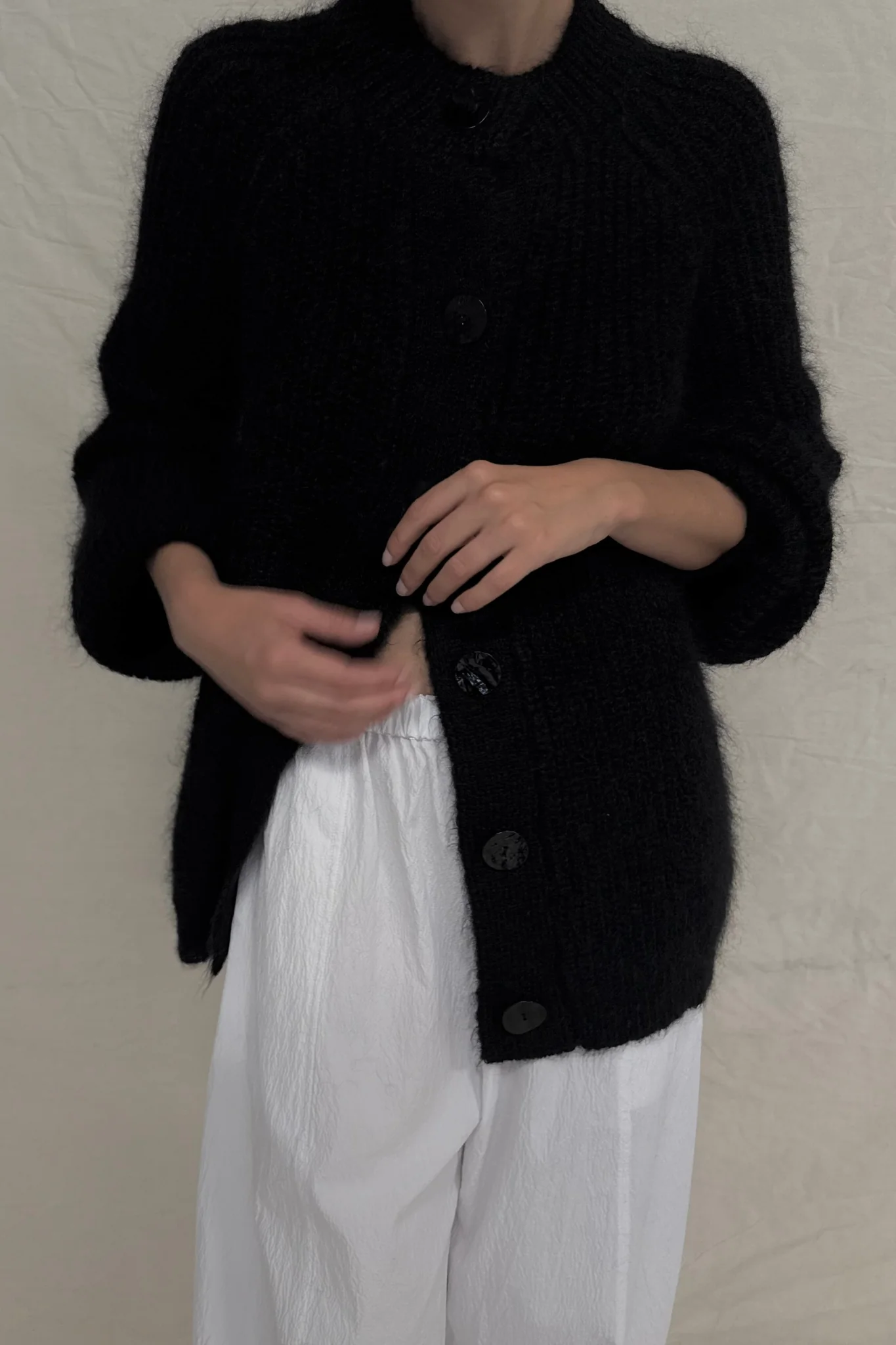 JASPER CARDIGAN - BLACK - Image 9