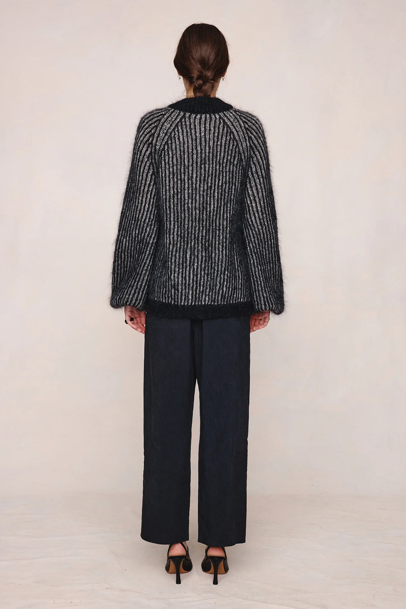 JASPER CARDIGAN - BLACK / GREIGE - Image 4