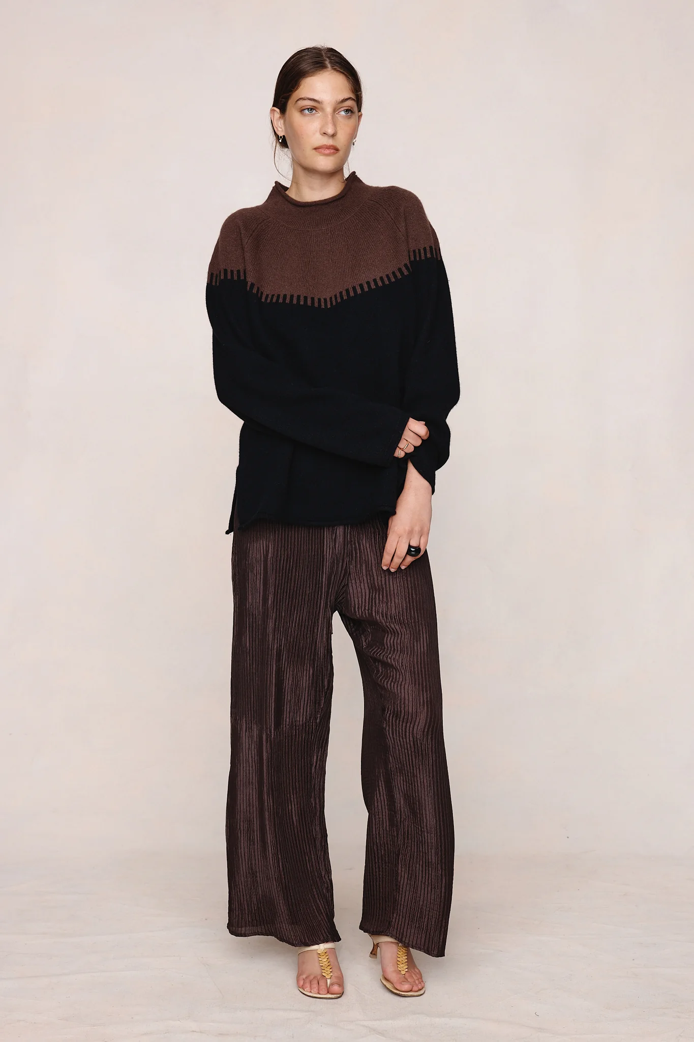 RODIN JUMPER - CAROB / BLACK - Image 5