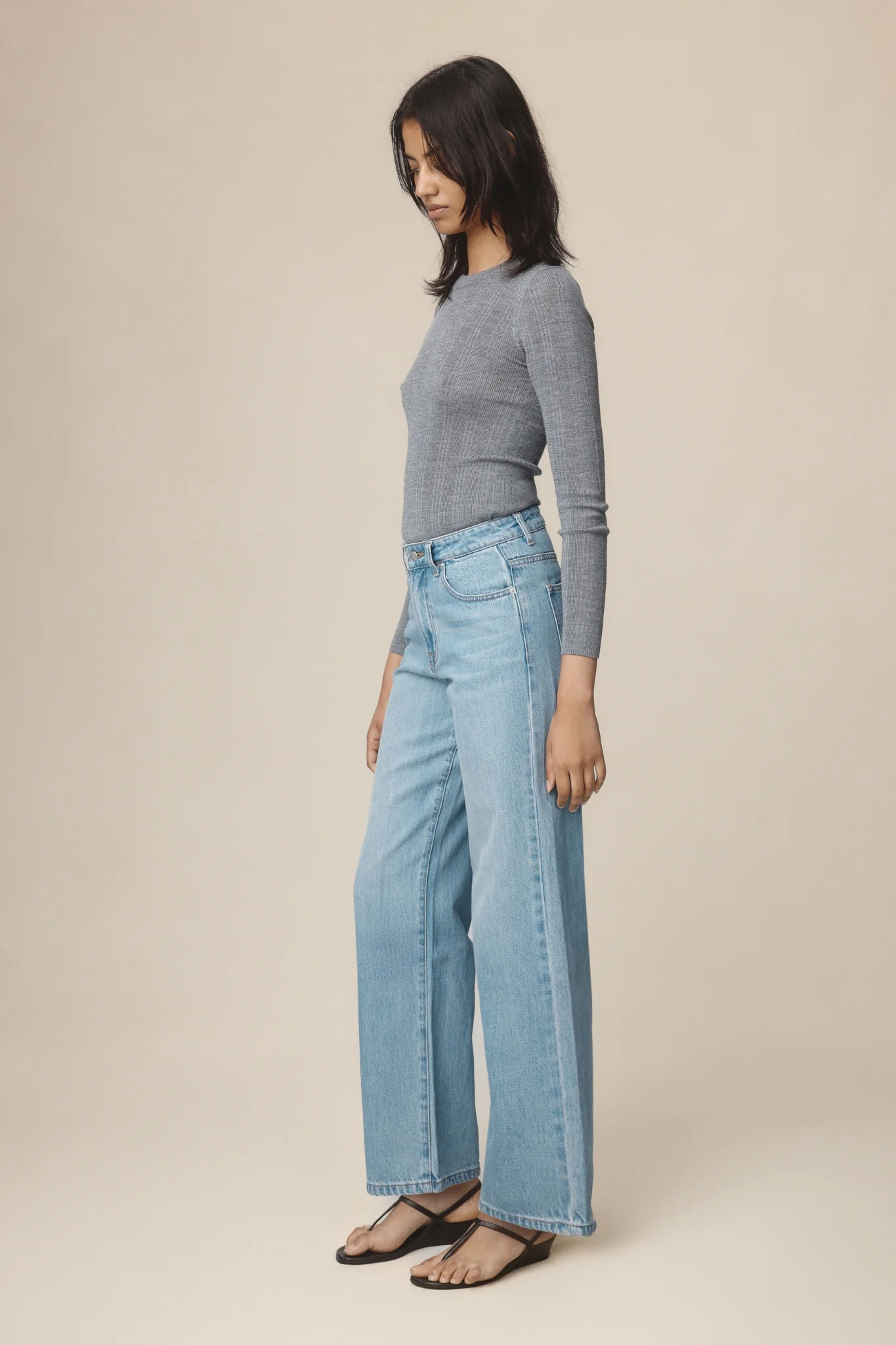 WIDE LEG JEAN - CLASSIC WASH - Image 3