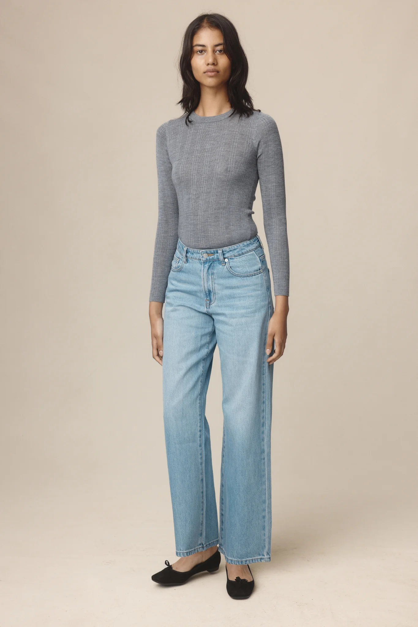 WIDE LEG JEAN - CLASSIC WASH - Image 4