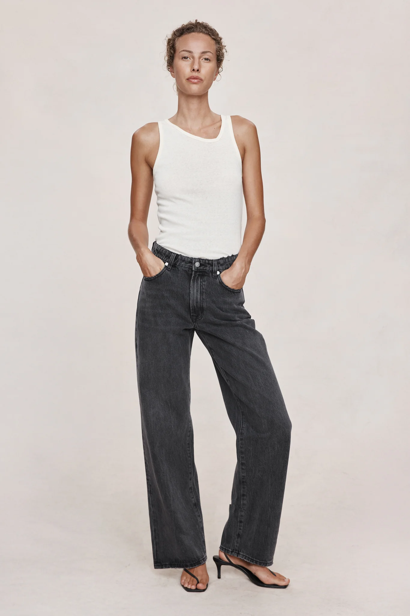 WIDE LEG JEAN - FADED BLACK - Image 3