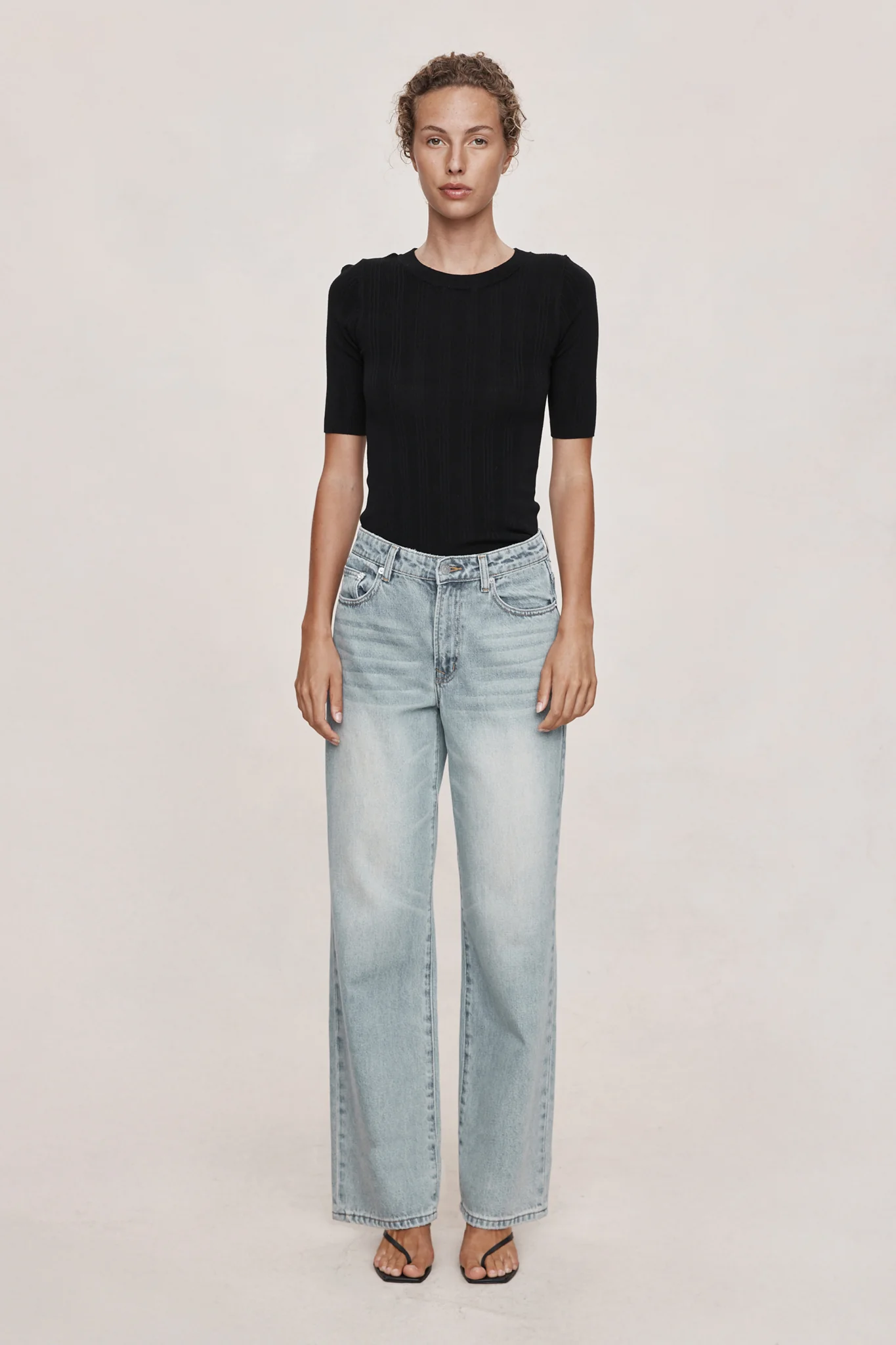 WIDE LEG JEAN - FADED BLUE - Image 3
